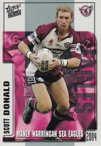 2004 NRL Authentic Common Card - Base 078 Scott Donald Manly Sea Eagles