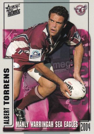 2004 NRL Authentic Common Card - Base 086 Albert Torrens Manly Sea Eagles