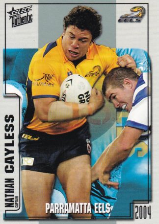 2004 NRL Authentic Common Card - Base 088 Nathan Cayless Parramatta Eels