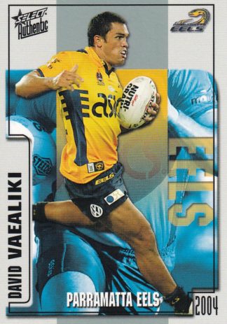 2004 NRL Authentic Common Card - Base 096 David Vaealiki Parramatta Eels