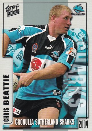 2004 NRL Authentic Common Card - Base 114 Chris Beattie Cronulla Sharks