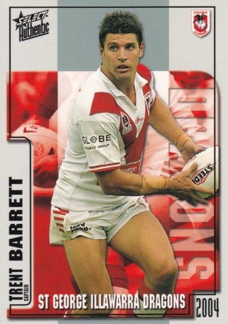 2004 NRL Authentic Common Card - Base 124 Trent Barrett St George Dragons