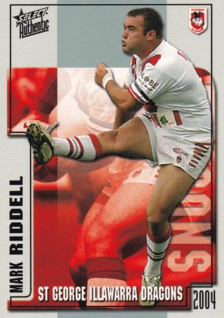2004 NRL Authentic Common Card - Base 131 Mark Riddell St George Dragons