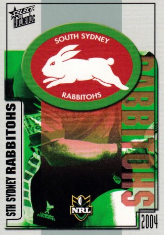 2004 NRL Authentic Common Card - Base 135 South Sydney Rabbitohs Logo