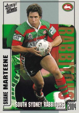 2004 NRL Authentic Common Card - Base 137 Shane Marteene South Sydney Rabbitohs