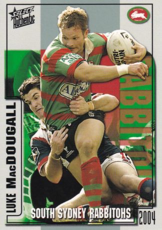 2004 NRL Authentic Common Card - Base 140 Luke MacDougall South Sydney Rabbitohs