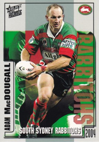 2004 NRL Authentic Common Card - Base 142 Adam MacDougall South Sydney Rabbitohs