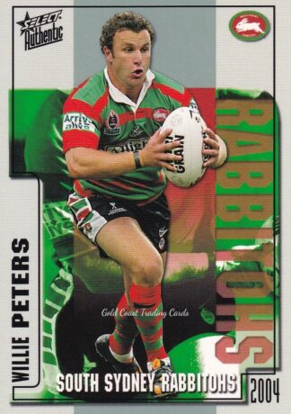 2004 NRL Authentic Common Card - Base 145 Willie Peters South Sydney Rabbitohs