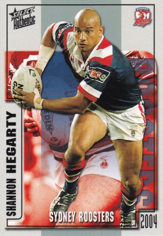 2004 NRL Authentic Common Card - Base 154 Shannon Hegarty Sydney Roosters
