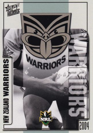 2004 NRL Authentic Common Card - Base 159 New Zealand Warriors Logo