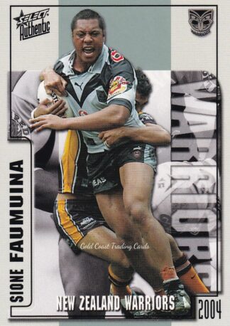 2004 NRL Authentic Common Card - Base 162 Sione Faumuina New Zealand Warriors