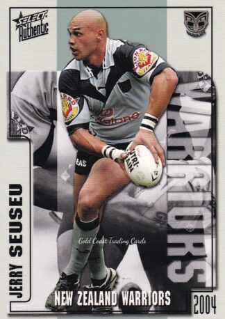 2004 NRL Authentic Common Card - Base 166 Jerry Seuseu New Zealand Warriors
