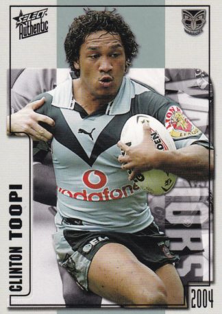 2004 NRL Authentic Common Card - Base 167 Clinton Toopi New Zealand Warriors