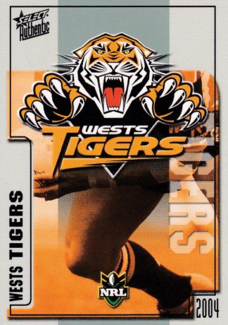 2004 NRL Authentic Common Card - Base 170 Wests Tigers Logo