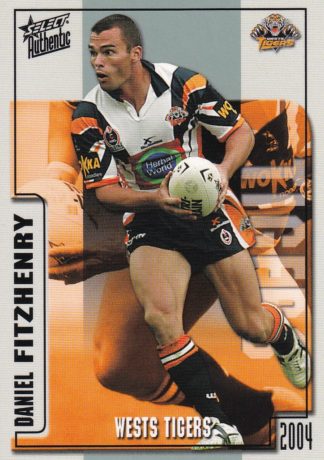 2004 NRL Authentic Common Card - Base 174 Daniel Fitzhenry Wests Tigers