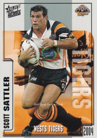 2004 NRL Authentic Common Card - Base 179 Scott Sattler Wests Tigers