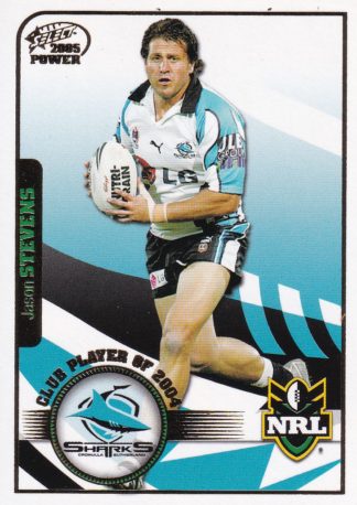 2005 NRL Power Club Player Of The Year - CP04 Jason Stevens Cronulla Sharks