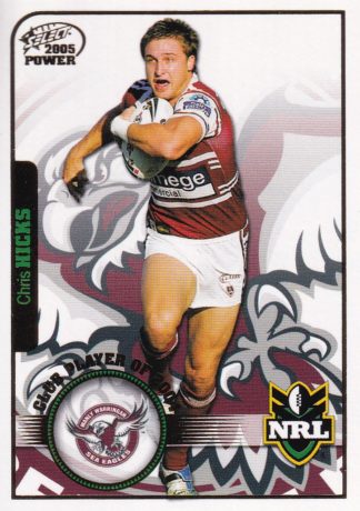 2005 NRL Power Club Player Of The Year - CP05 Chris Hicks Manly Sea Eagles