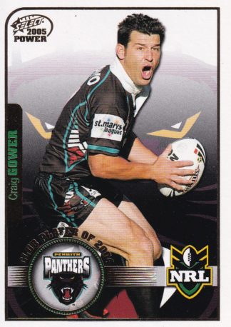 2005 NRL Power Club Player Of The Year - CP10 Craig Gower Penrith Panthers