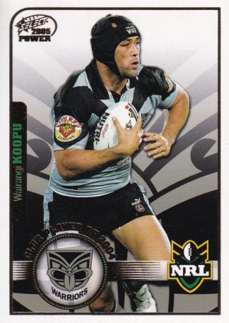 2005 NRL Power Club Player Of The Year - CP14 Wairangi Koopu Warriors