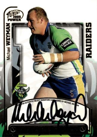 2005 NRL Power Future Force Signature - FF03 Michael Weyman Canberra Raiders