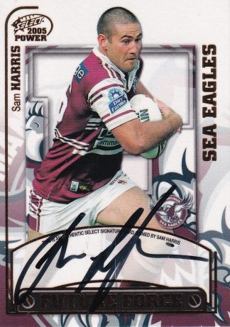 2005 NRL Power Future Force Signature - FF05 Sam Harris Manly Sea Eagles