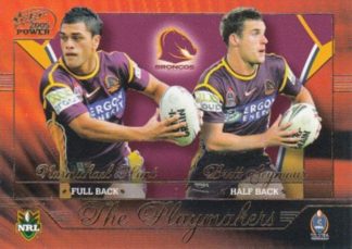 2005 NRL Power Playmakers - PM01 Hunt & Seymour Brisbane Broncos