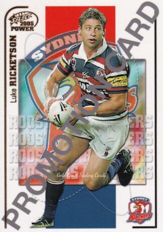 2005 NRL Power Promotional Card - Base 148 Luke Ricketson Sydney Roosters