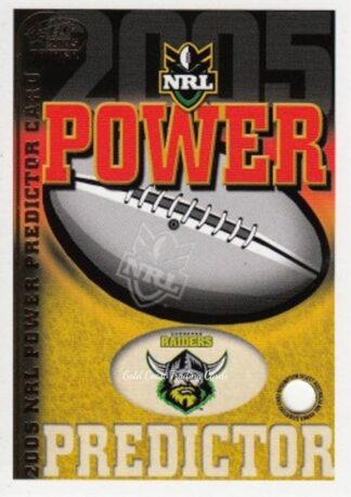 2005 NRL Power Premiership Predictor - PC03 Canberra Raiders