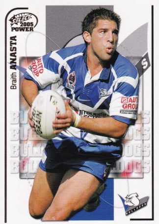 2005 NRL Power Common Card - Base 017 Braith Anasta Canterbury Bulldogs