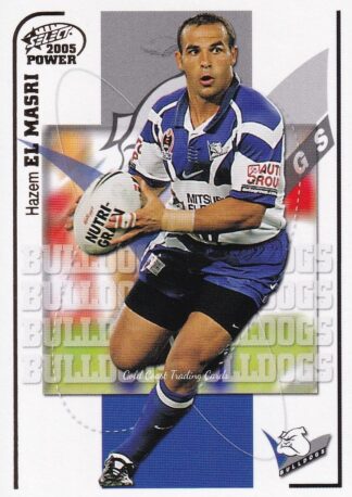 2005 NRL Power Common Card - Base 019 Hazem El Masri Canterbury Bulldogs