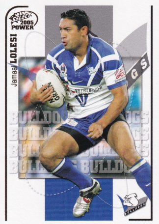 2005 NRL Power Common Card - Base 022 Jamaal Lolesi Canterbury Bulldogs