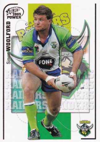 2005 NRL Power Common Card - Base 028 Simon Woolford Canberra Raiders