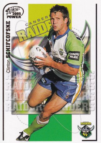 2005 NRL Power Common Card - Base 036 Clinton Schifcofske Canberra Raiders