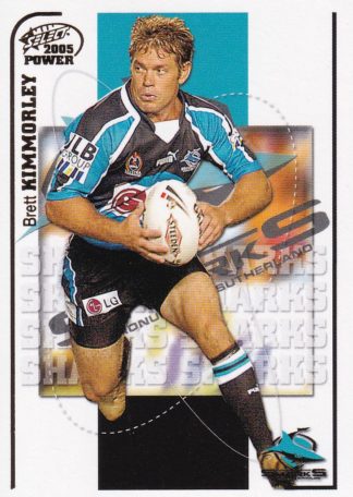 2005 NRL Power Common Card - Base 040 Brett Kimmorley Cronulla Sharks