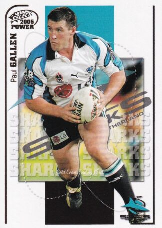 2005 NRL Power Common Card - Base 044 Paul Gallen Cronulla Sharks