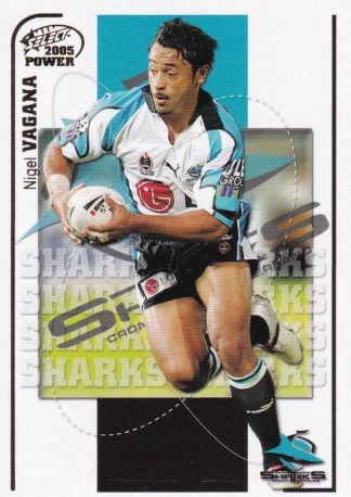 2005 NRL Power Common Card - Base 050 Nigel Vagana Cronulla Sharks