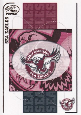 2005 NRL Power Common Card - Base 051 Manly Sea Eagles Logo
