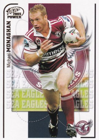 2005 NRL Power Common Card - Base 052 Michael Monaghan Manly Sea Eagles
