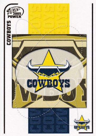 2005 NRL Power Common Card - Base 087 North Qld Cowboys Logo