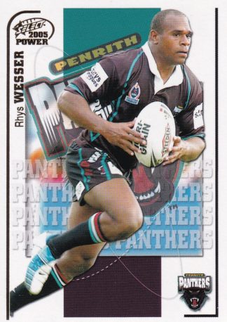 2005 NRL Power Common Card - Base 122 Rhys Wesser Penrith Panthers