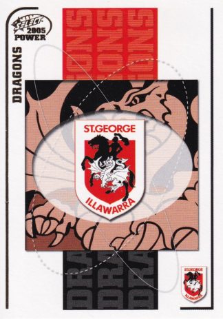 2005 NRL Power Common Card - Base 123 St George Dragons Logo