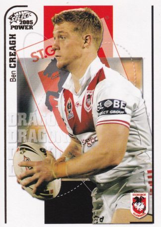 2005 NRL Power Common Card - Base 127 Ben Creagh St George Dragons