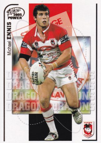 2005 NRL Power Common Card - Base 128 Michael Ennis St George Dragons