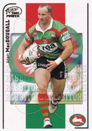 2005 NRL Power Common Card - Base 142 Adam MacDougall South Sydney Rabbitohs