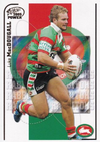 2005 NRL Power Common Card - Base 143 Luke MacDougall South Sydney Rabbitohs