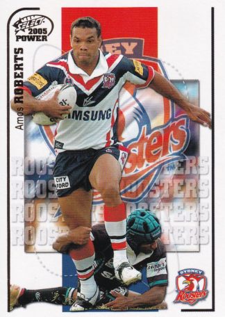2005 NRL Power Common Card - Base 156 Amos Roberts Sydney Roosters