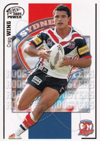 2005 NRL Power Common Card - Base 158 Craig Wing Sydney Roosters