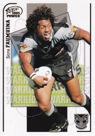 2005 NRL Power Common Card - Base 161 Sione Faumuina Warriors