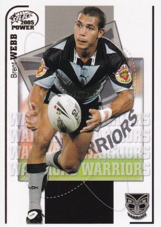 2005 NRL Power Common Card - Base 168 Brent Webb Warriors